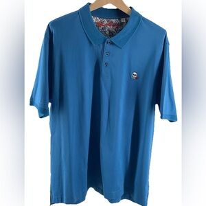 Robert Graham 2XL Blue Skull Polo Shirt Classic Fit Luxury Cotton NWOT Men's